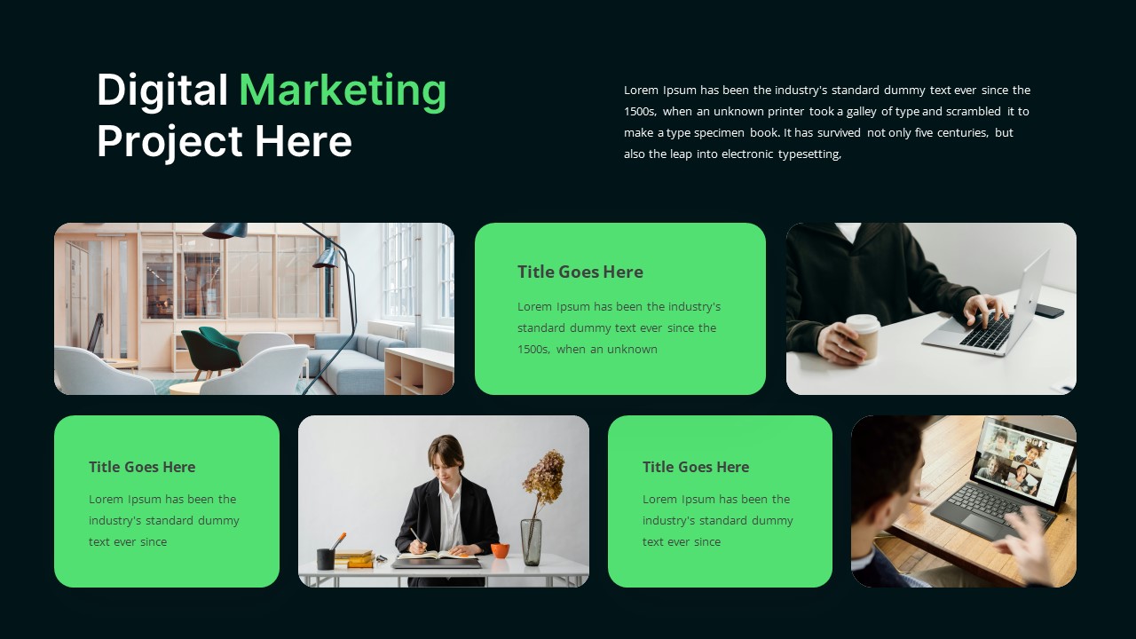 Digital Marketing Business PowerPoint Template, Presentation Templates
