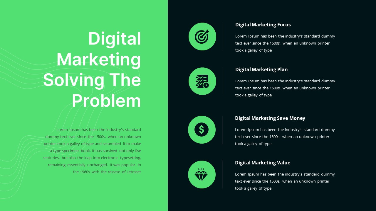 Digital Marketing Business PowerPoint Template, Presentation Templates