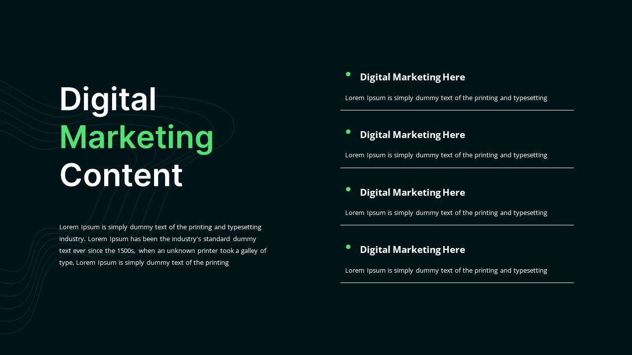 Digital Marketing Business PowerPoint Template, Presentation Templates