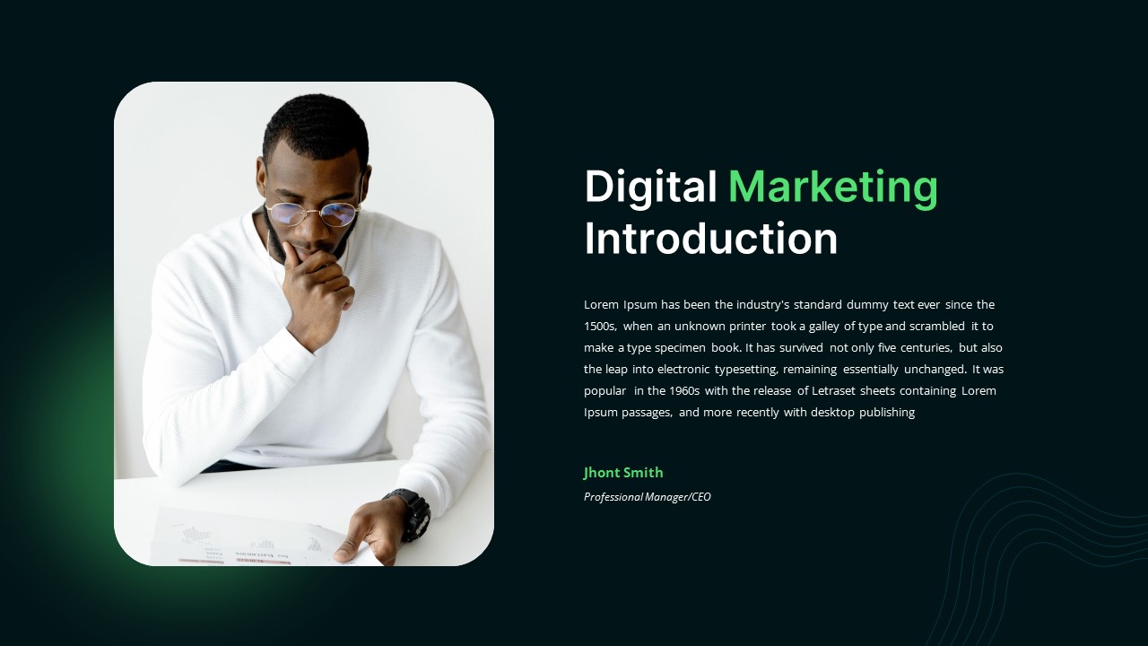 Digital Marketing Business PowerPoint Template, Presentation Templates