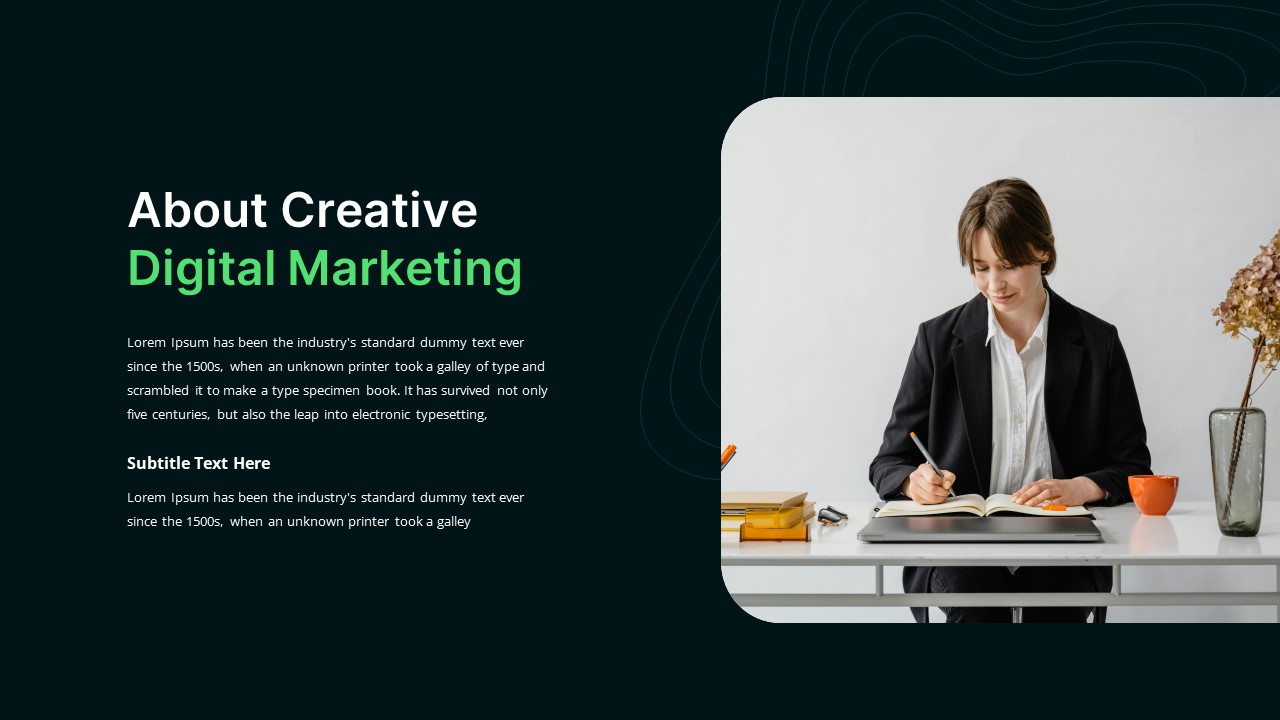 Digital Marketing Business PowerPoint Template, Presentation Templates