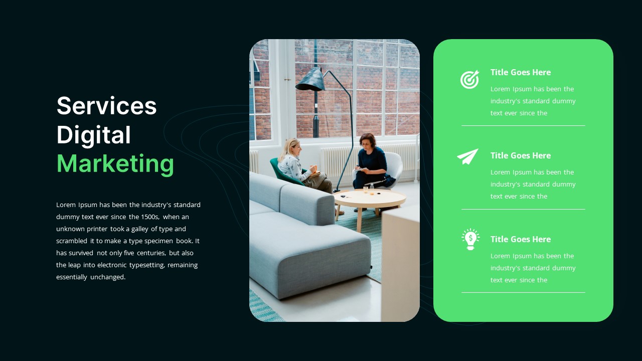 Digital Marketing Business PowerPoint Template, Presentation Templates