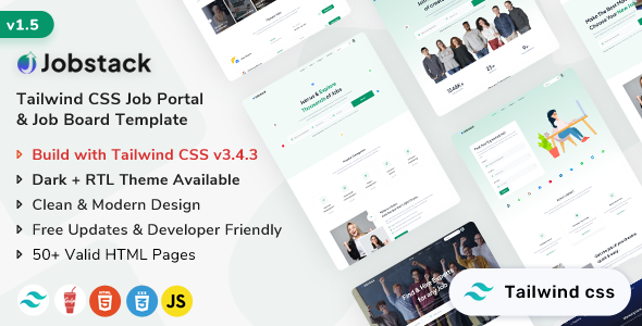 Jobstack - Job Portal & Job Board Tailwind CSS Template