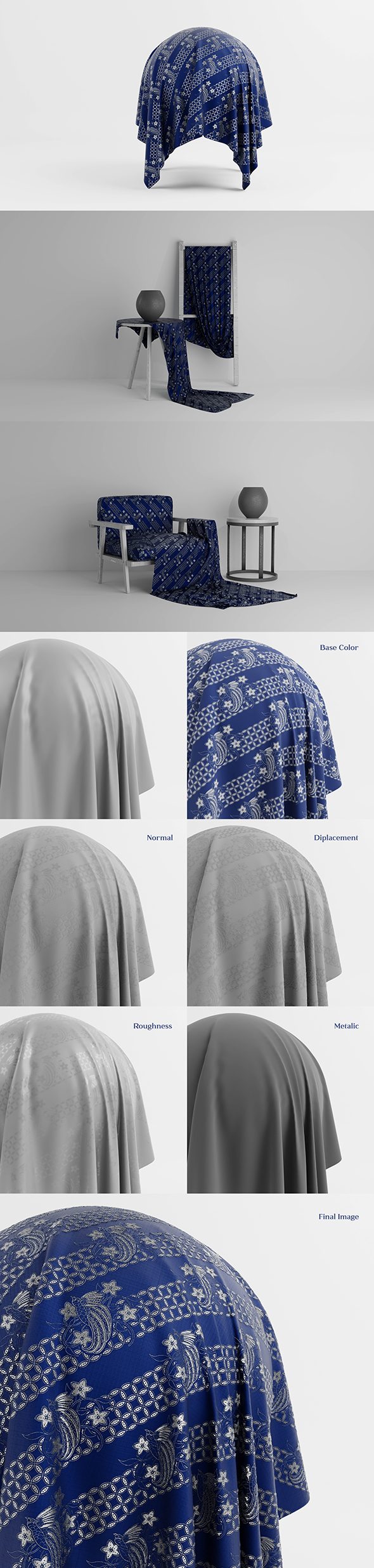 [DOWNLOAD]PBR Texture Silk Texture Batik Cendrawasih