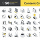 Content Creation Isometric Icons Set