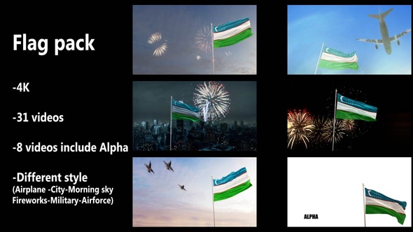 Uzbekistan Flag Pack alt