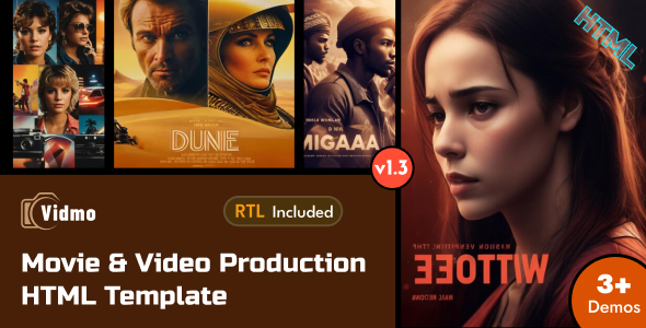 Vidmo - Movie & Video Production Release Bootstrap 5 Template