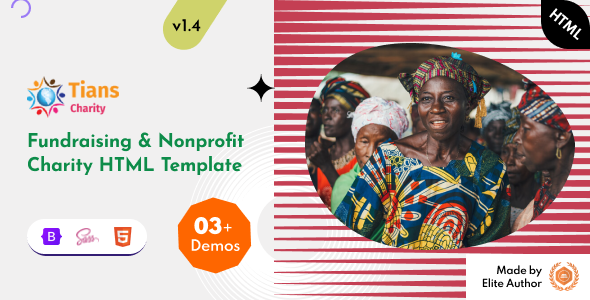 Tians - Charity & Fundraising Bootstrap 5 Template