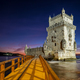 Belem Tower on the bank of the Tagus River in twilight. Lisbon, Portugal - PhotoDune Item for Sale
