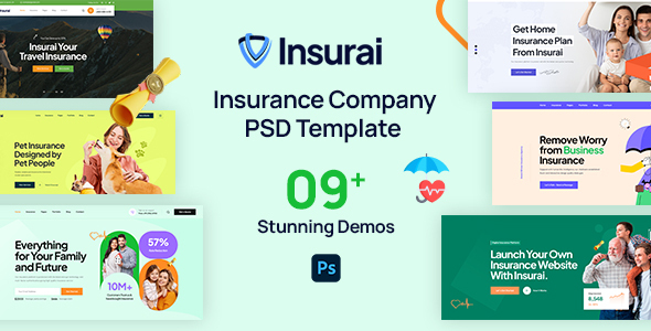 Insurai - Insurance Company PSD Template.