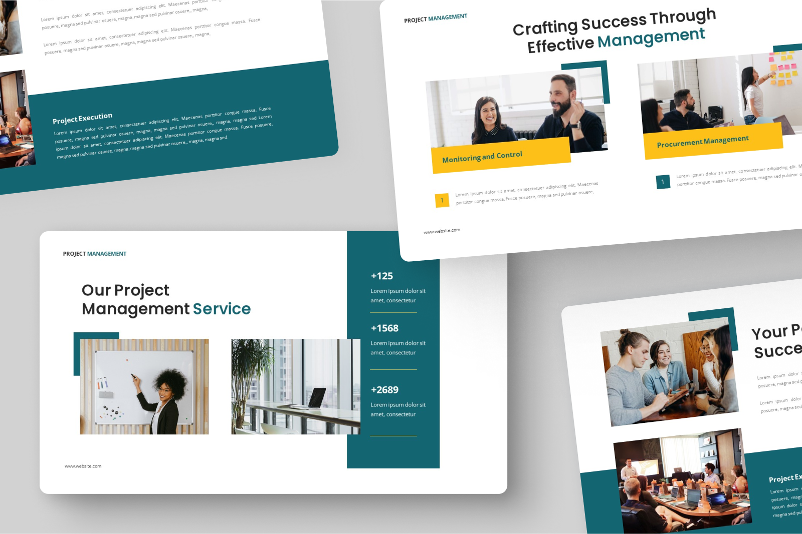 Manager Slide Business Project Management Google Slide, Presentation Templates ...