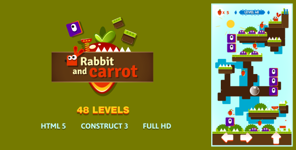 [DOWNLOAD]Rabbit & Carrot - HTML5 Game (Construct3)