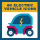 60 EV (Electric Vehicle) Icons Icons | Dualine Series