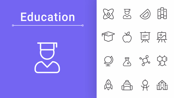 Education animation set alt