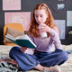 Teen Girl Reading Novel In Bedroom - PhotoDune Item for Sale