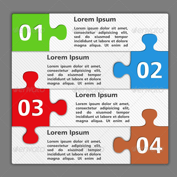 Design Template with Puzzle Pieces - Miscellaneous Vectors