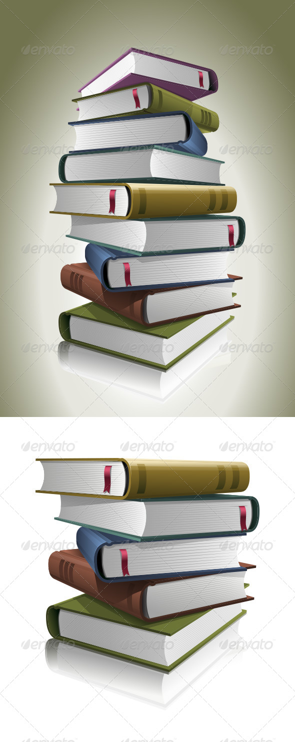 Stack of Books - Objects Vectors