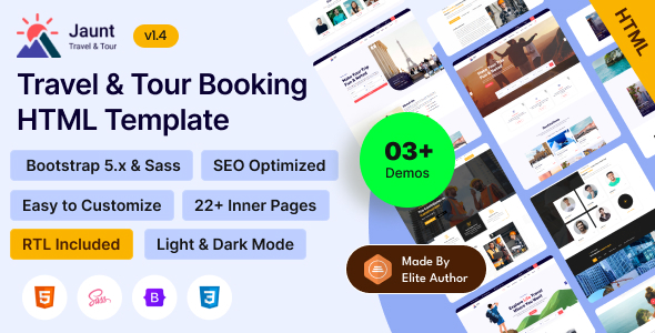 Jaunt - Travel & Tour Booking Bootstrap 5 Template