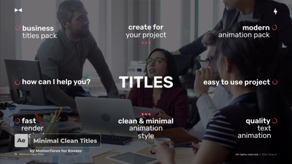 Minimal Clean Titles  AE Titles template preview