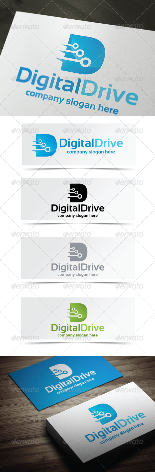 Digital Drive - Letters Logo Templates