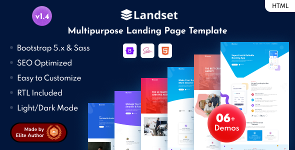 Landset - Multipurpose Landing Page Bootstrap 5 Template