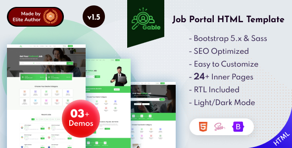 Gable - Job Portal Bootstrap 5 Template