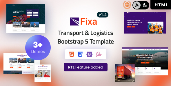 Fixa - Transport & Logistics Bootstrap 5 Template