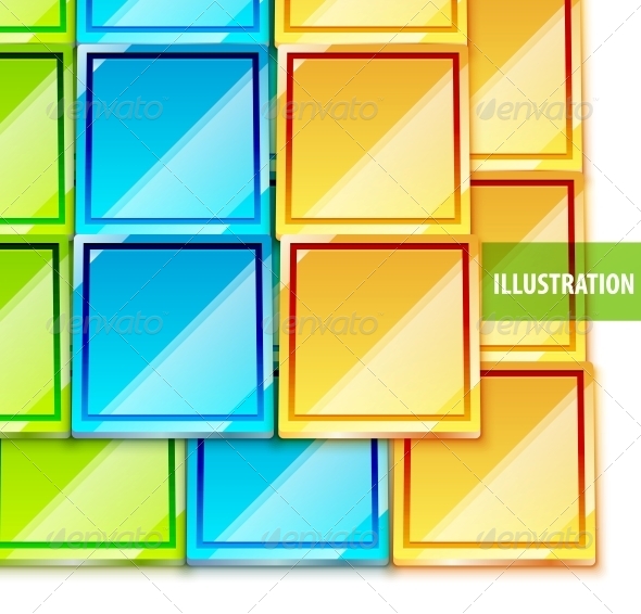 Color Glossy Vector Tiles Background - Backgrounds Decorative