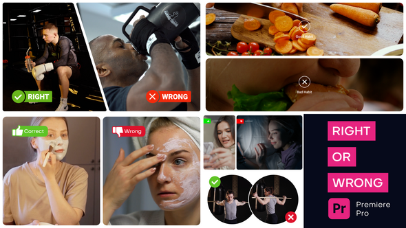 Right or Wrong Kit - PR Premiere Pro template preview