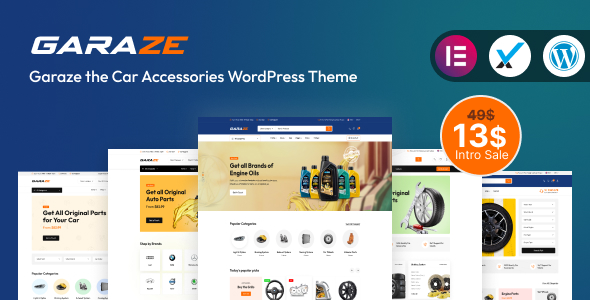 Garaze – Car Accessories Parts WordPress Theme