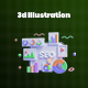 SEO work 3d Illustration Icon Pack