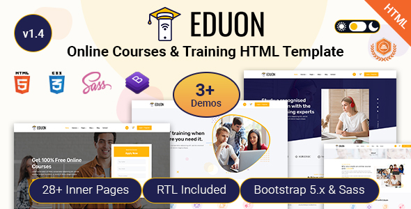 Eduon - Online Courses & Training Providers Bootstrap 5 Template by ...