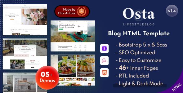 Osta - Responsive Blog Bootstrap 5 Template