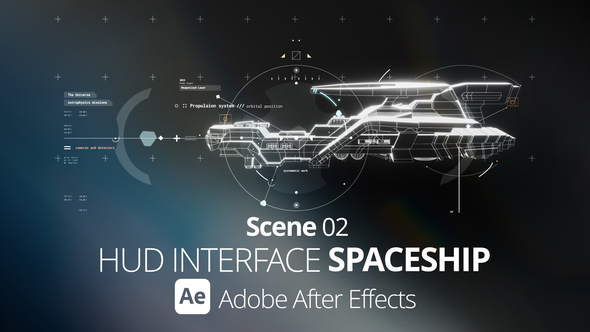 HUD Interface Spaceship 02 Ae Infographics template preview
