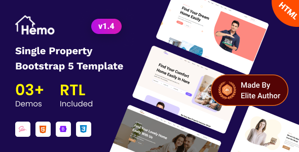 Hemo - Single Property Bootstrap 5 Template