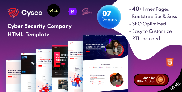 Cysec - Cyber Security Services Company Bootstrap 5 Template