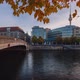 Day Time Lapse of Spree River with television tower in autumn season, Berlin, Germany - VideoHive Item for Sale