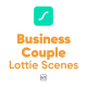 Business Couple Lottie Scenes - VideoHive Item for Sale