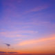 Sunset sky background with colorful orange and pink clouds on idyllic blue evening twilight sky - PhotoDune Item for Sale