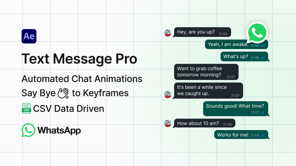 WhatsApp Text Message Pro Elements template preview