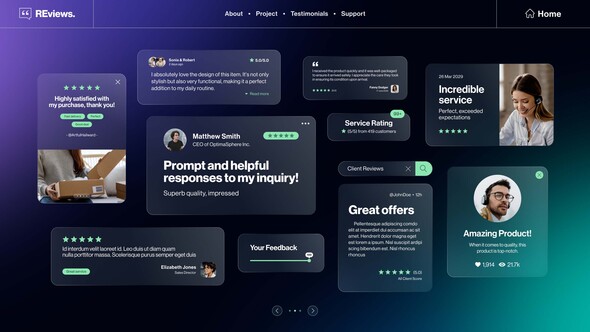 Testimonials & Quotes Video Template Elements template preview