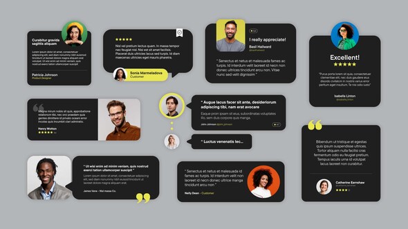 Testimonials & Quotes Video Template Elements template preview