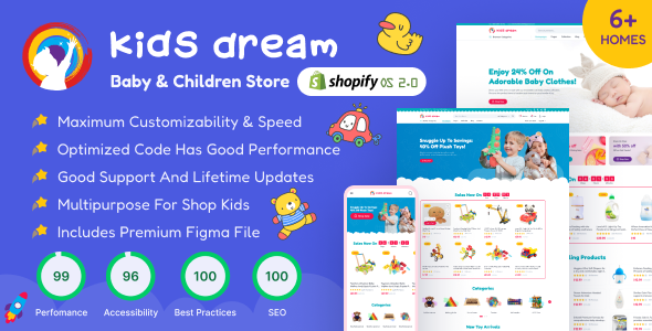 [DOWNLOAD]Kids Dream - Baby & Children Store Shopify OS 2.0 Theme