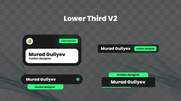 Lower Third V2 Elements template preview