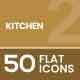 Kitchen Flat Multicolor Icons