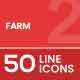 Farm Filled Line Icons