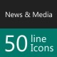 News & Media Line Icons