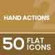Hand Actions Flat Multicolor Icons