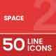 Space Filled Line Icons