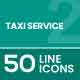 Taxi Service Line Icons